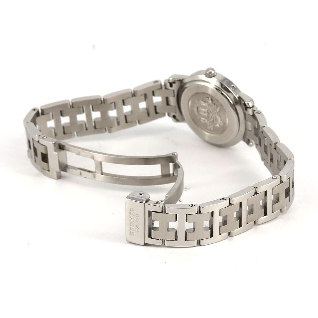 Hermes Hermès Clipper Stainless Steel Metal Quartz CL4.210 DUTY FREE for USA