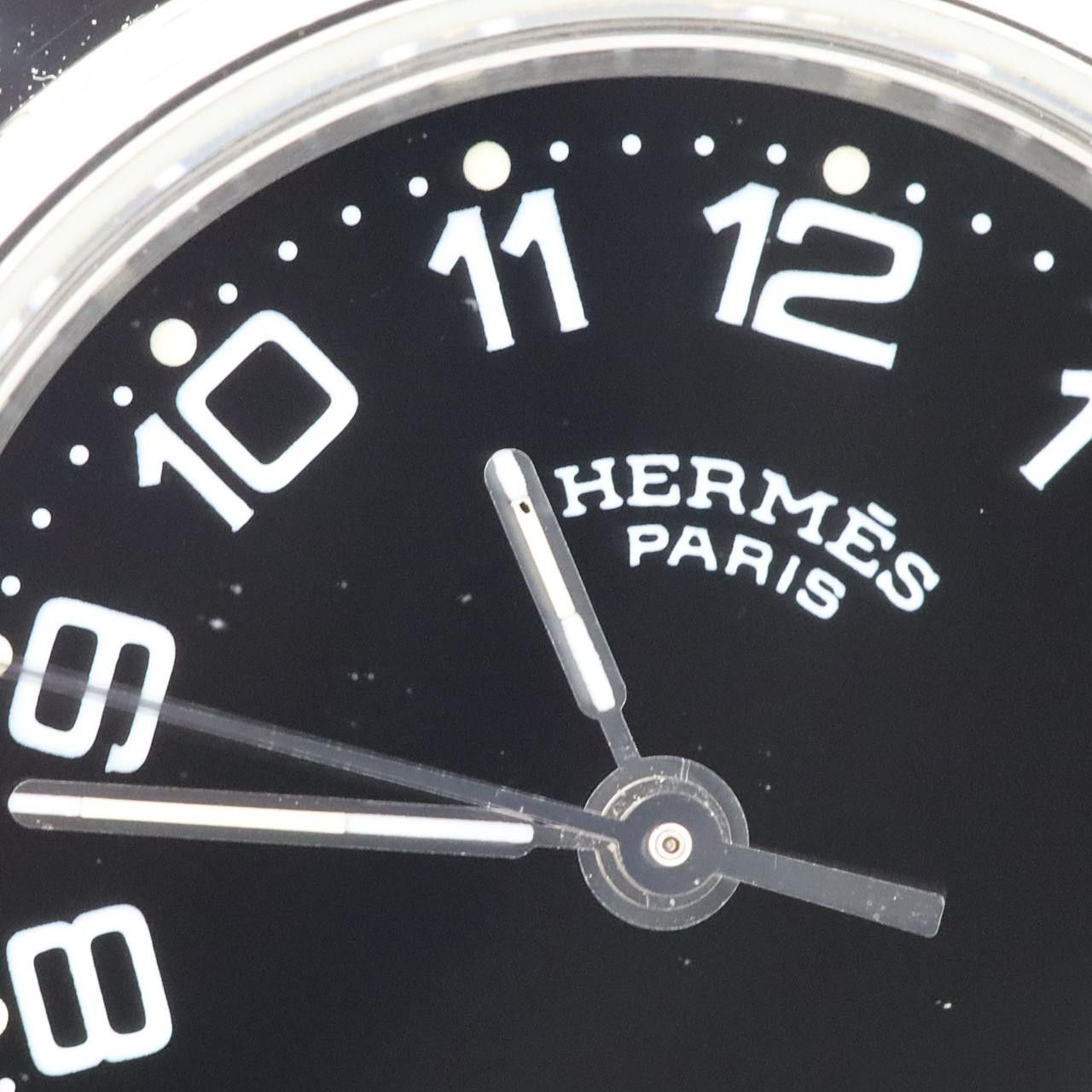 Hermes Hermès Clipper Stainless Steel Metal Quartz CL4.210 DUTY FREE for USA