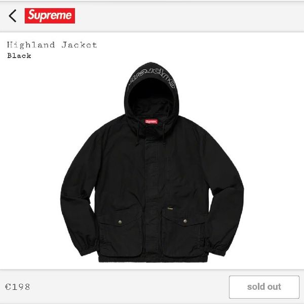 Supreme Supreme Highland jacket Black | Grailed