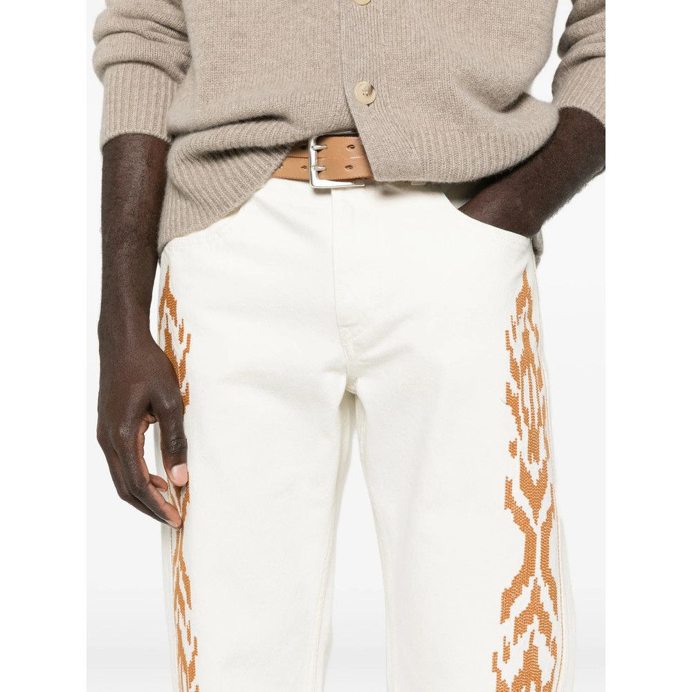 Isabel Marant Isabel Marant NEUTRALS Denim - Regular & Straight-Leg Jeans Size US 34 / EU 50 - 4 Thumbnail