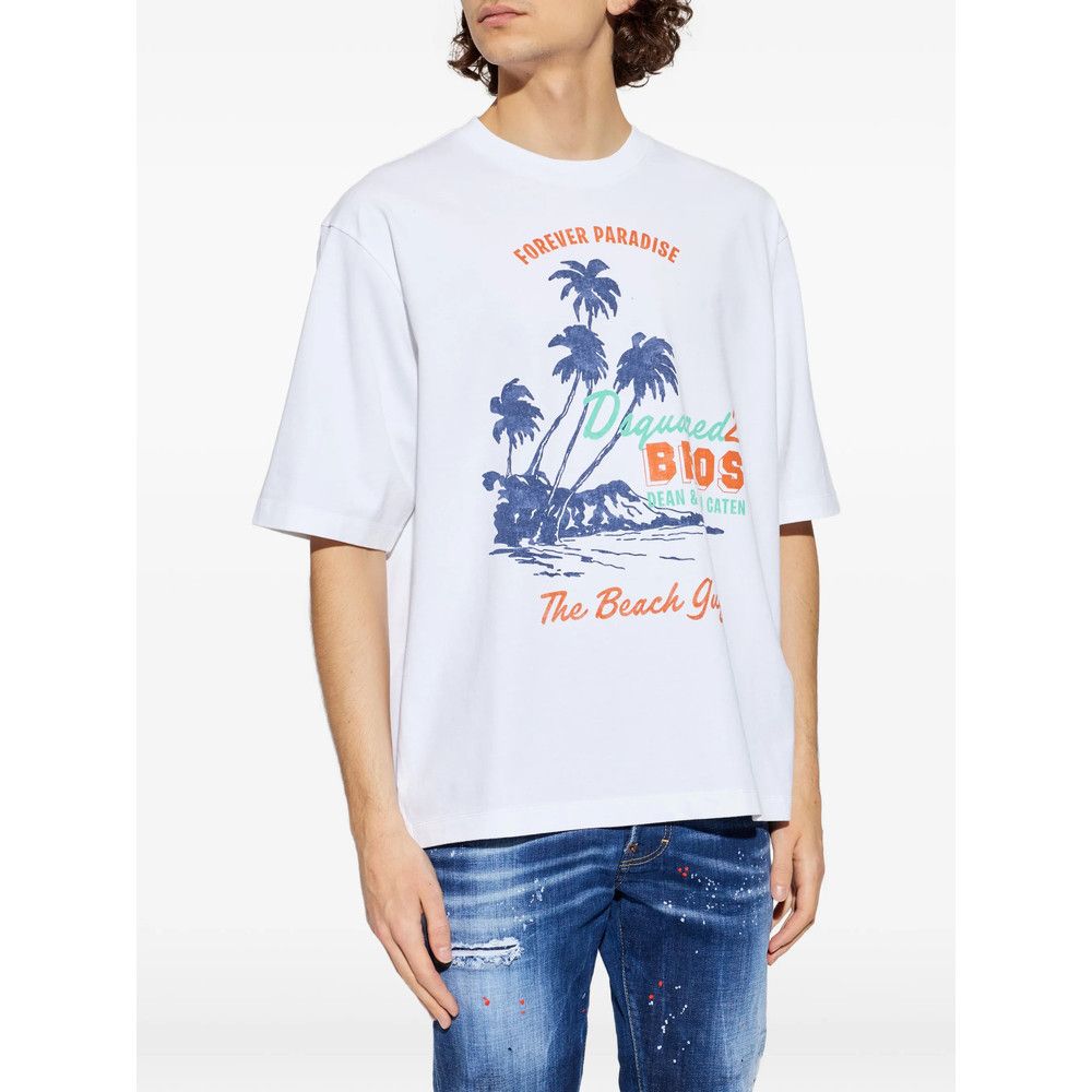 Dsquared2 Dsquared2 WHITE T-Shirts & Vests - T-Shirts Size US XL / EU 56 / 4 - 5 Thumbnail
