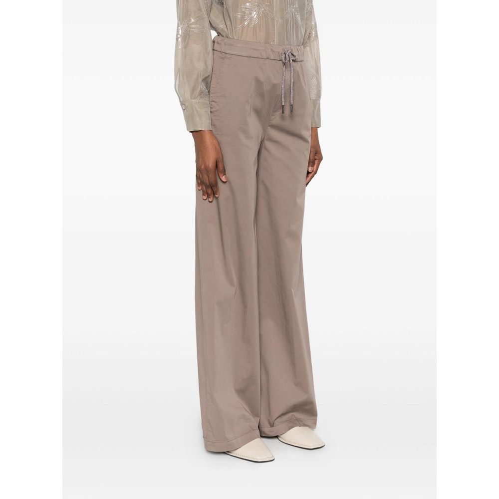 Panicale Panicale BROWN Trousers - Palazzo Pants Size 28" / US 6 / IT 42 - 2 Thumbnail