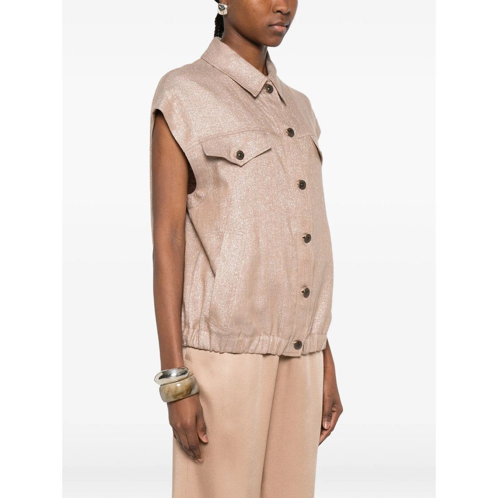 Panicale Panicale NEUTRALS Jackets - Waistcoat & Gilets Size M / US 6-8 / IT 42-44 - 5 Thumbnail