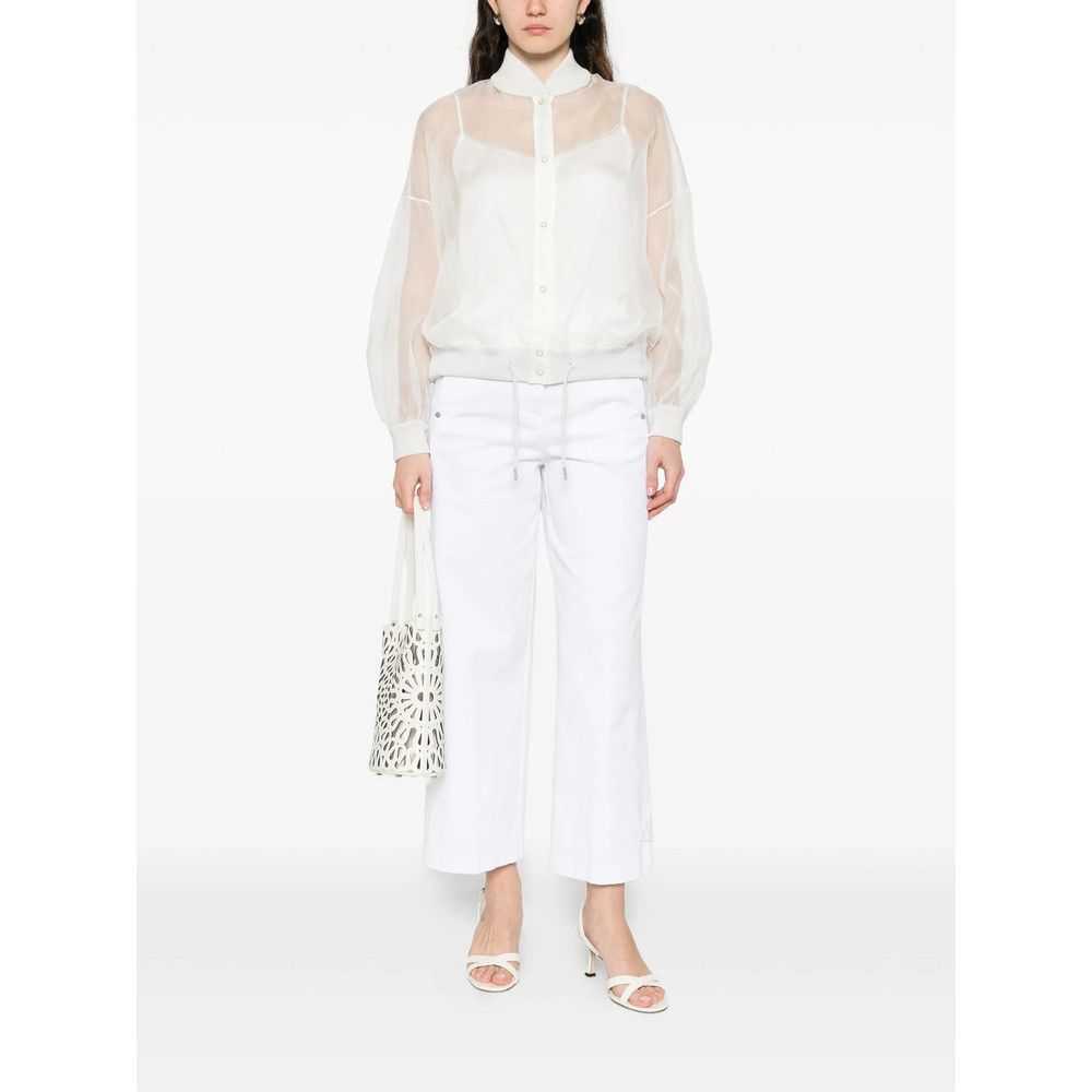 Panicale Panicale WHITE Jackets - Bomber Jackets Size M / US 6-8 / IT 42-44 - 3 Thumbnail