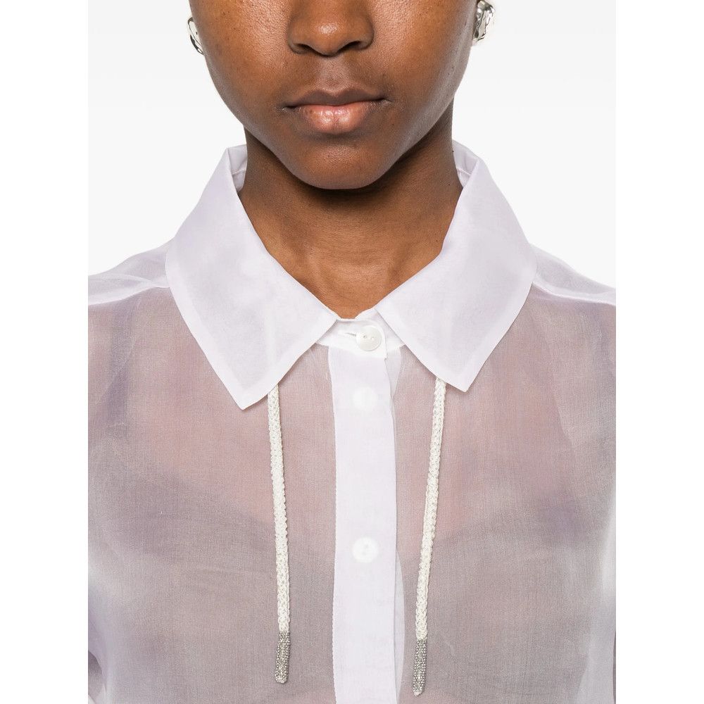 Panicale Panicale WHITE Tops - Shirts Size S / US 4 / IT 40 - 4 Thumbnail