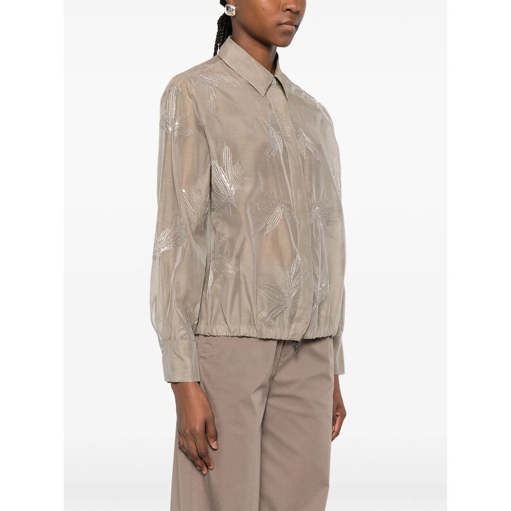 Panicale Panicale NEUTRALS Tops - Blouses Size M / US 6-8 / IT 42-44 - 5 Thumbnail