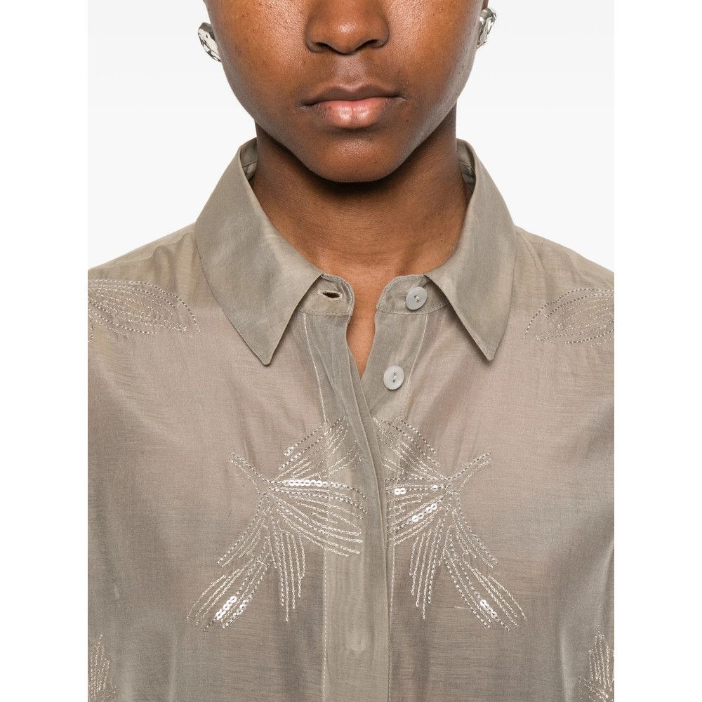 Panicale Panicale NEUTRALS Tops - Blouses Size M / US 6-8 / IT 42-44 - 3 Thumbnail