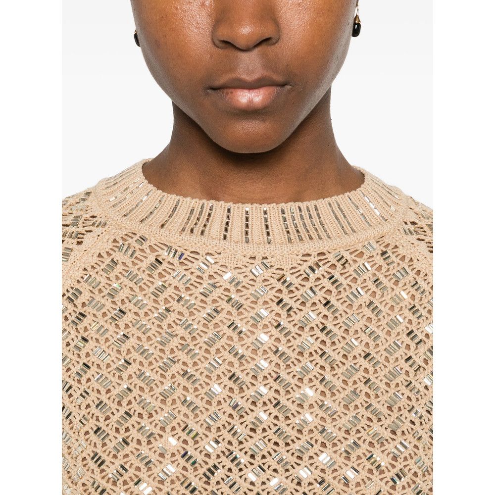 Ermanno Scervino Ermanno Scervino NEUTRALS Knitwear - Jumpers Size S / US 4 / IT 40 - 5 Thumbnail