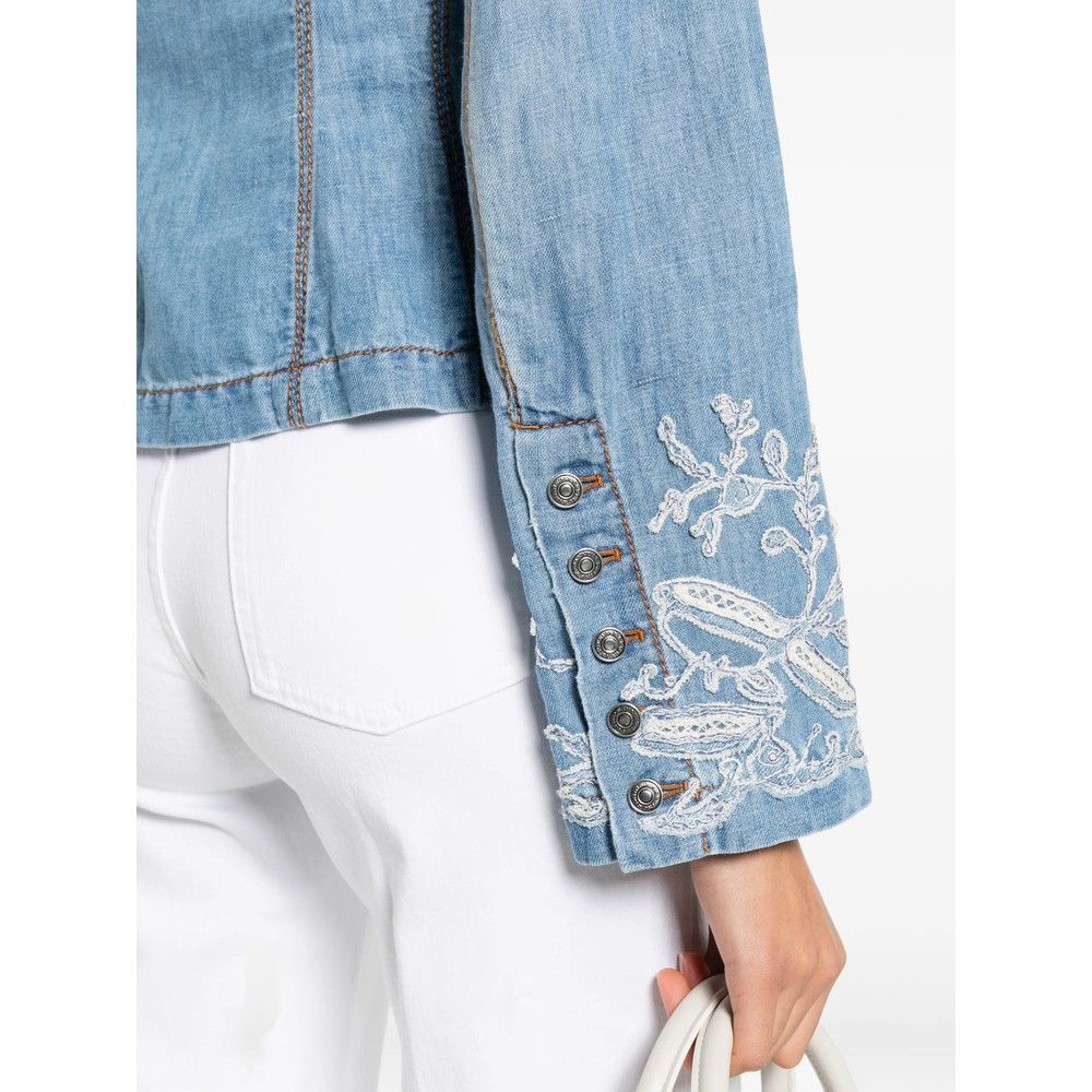 Ermanno Scervino Ermanno Scervino BLUE Jackets - Denim Jackets Size S / US 4 / IT 40 - 2 Thumbnail