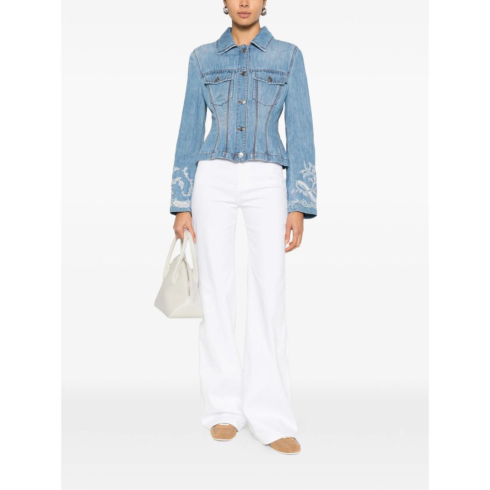 Ermanno Scervino Ermanno Scervino BLUE Jackets - Denim Jackets Size S / US 4 / IT 40 - 3 Thumbnail