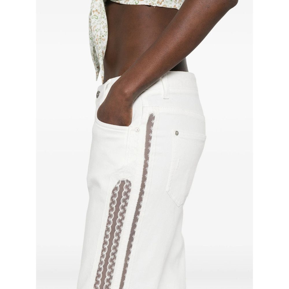 Ermanno Scervino Ermanno Scervino WHITE Denim - Straight-Leg Jeans Size 27" / US 4 / IT 40 - 2 Thumbnail