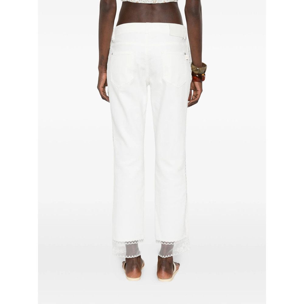 Ermanno Scervino Ermanno Scervino WHITE Denim - Straight-Leg Jeans Size 28" / US 6 / IT 42 - 3 Thumbnail