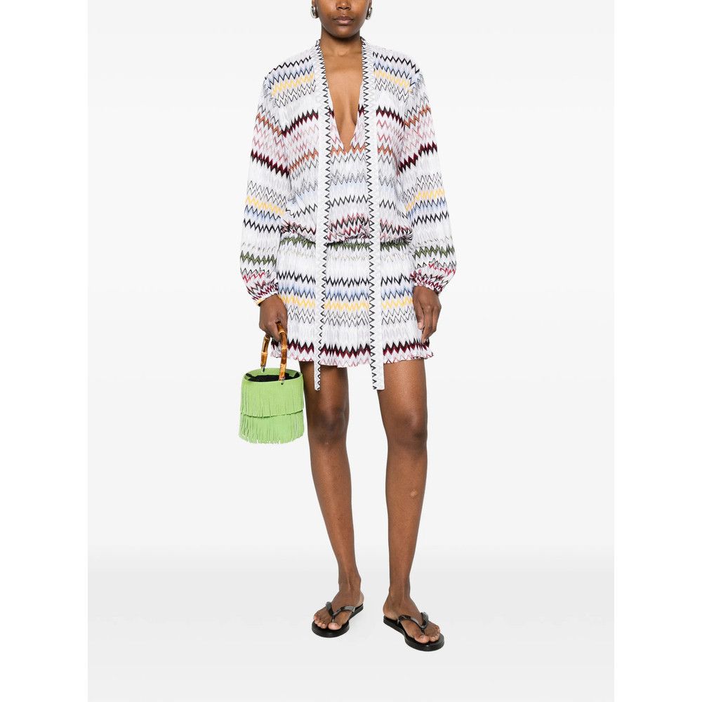 Missoni Missoni WHITE Dresses - Day Dresses Size M / US 6-8 / IT 42-44 - 5 Thumbnail