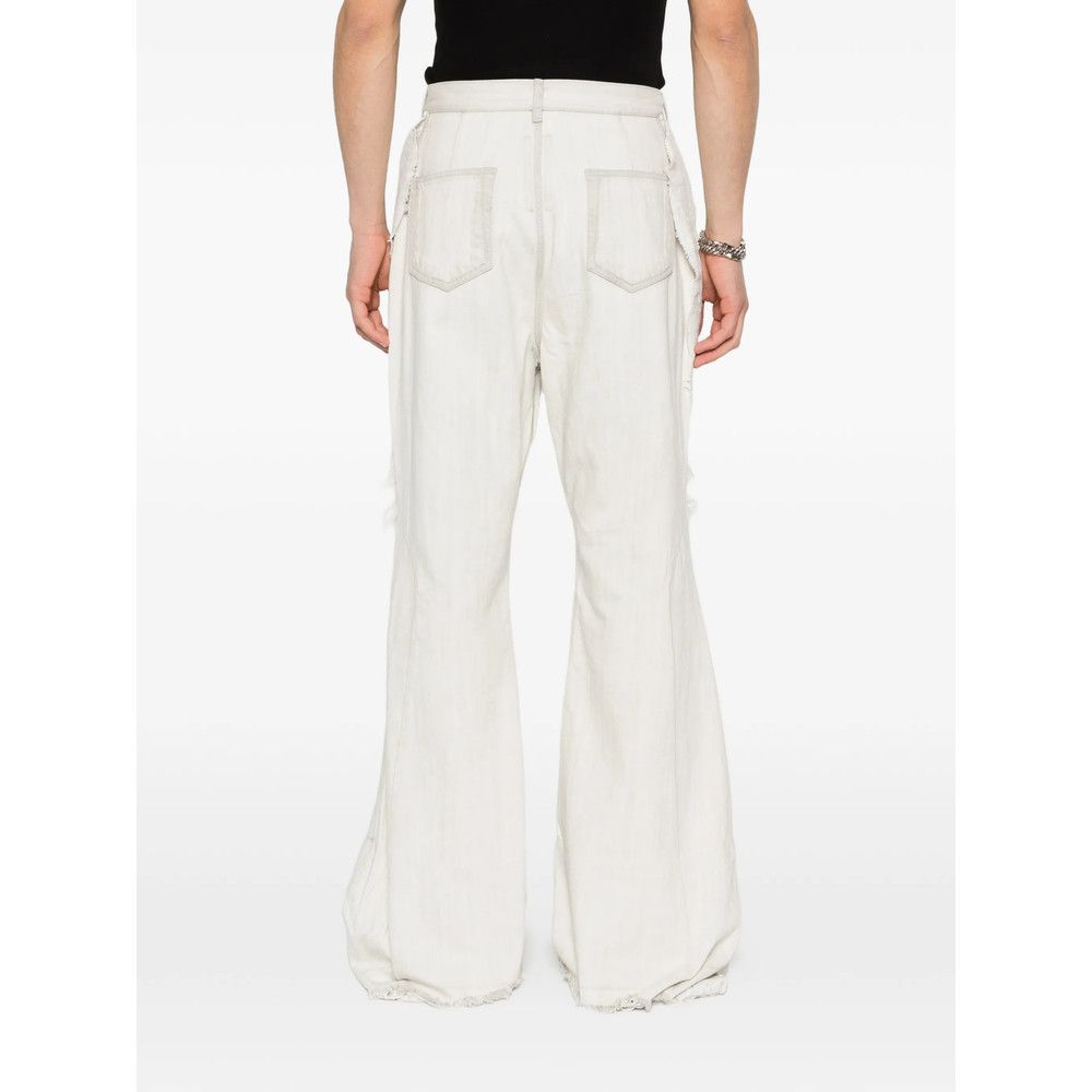 Rick Owens Drkshdw Rick Owens Drkshdw WHITE Denim - Wide-Leg Jeans Size US 34 / EU 50 - 3 Thumbnail