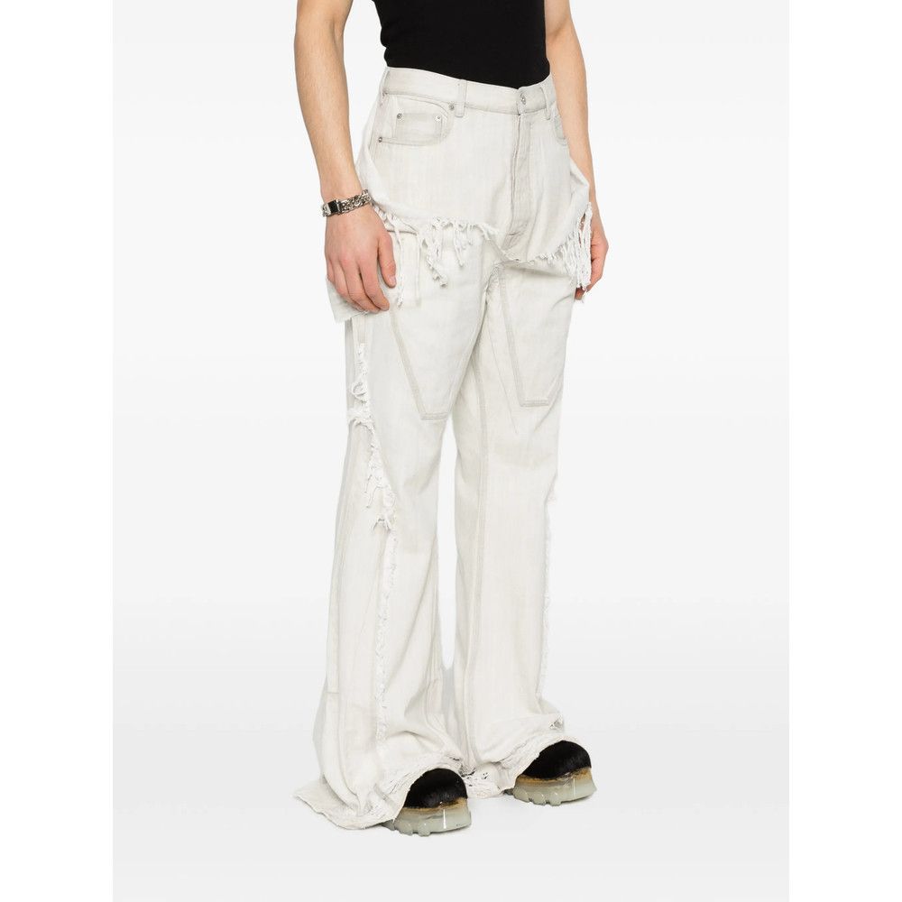 Rick Owens Drkshdw Rick Owens Drkshdw WHITE Denim - Wide-Leg Jeans Size US 34 / EU 50 - 5 Thumbnail