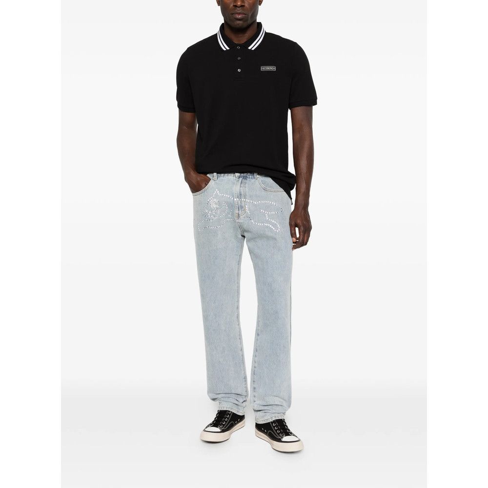 Iceberg Iceberg BLACK Polo Shirts Size US S / EU 44-46 / 1 - 2 Thumbnail
