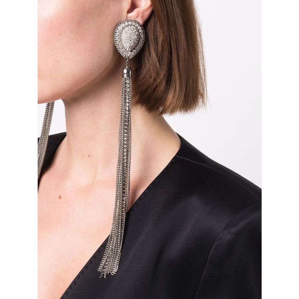 Alessandra Rich Alessandra Rich SILVER Earrings Size ONE SIZE - 2 Thumbnail
