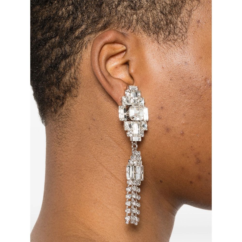 Alessandra Rich Alessandra Rich SILVER Earrings Size ONE SIZE - 2 Thumbnail
