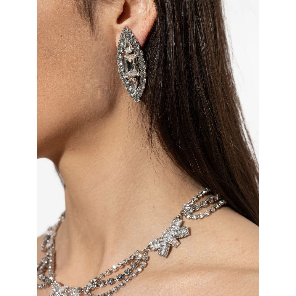 Alessandra Rich Alessandra Rich SILVER Earrings Size ONE SIZE - 2 Thumbnail