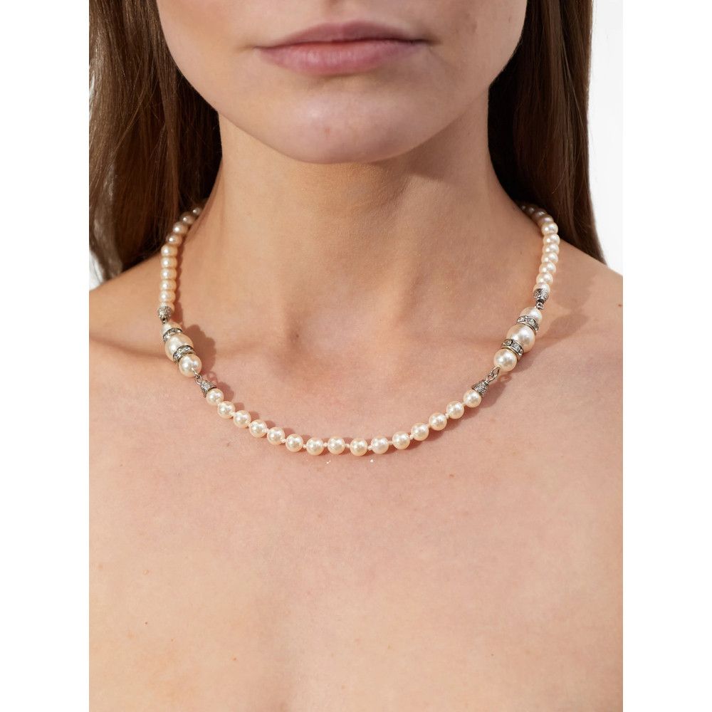 Alessandra Rich Alessandra Rich SILVER Necklaces Size ONE SIZE - 3 Thumbnail