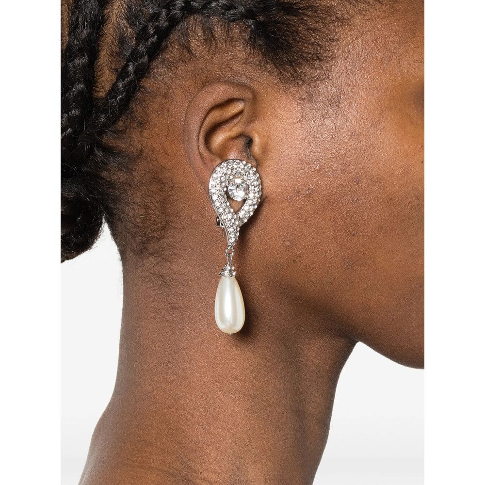 Alessandra Rich Alessandra Rich SILVER Earrings Size ONE SIZE - 2 Thumbnail