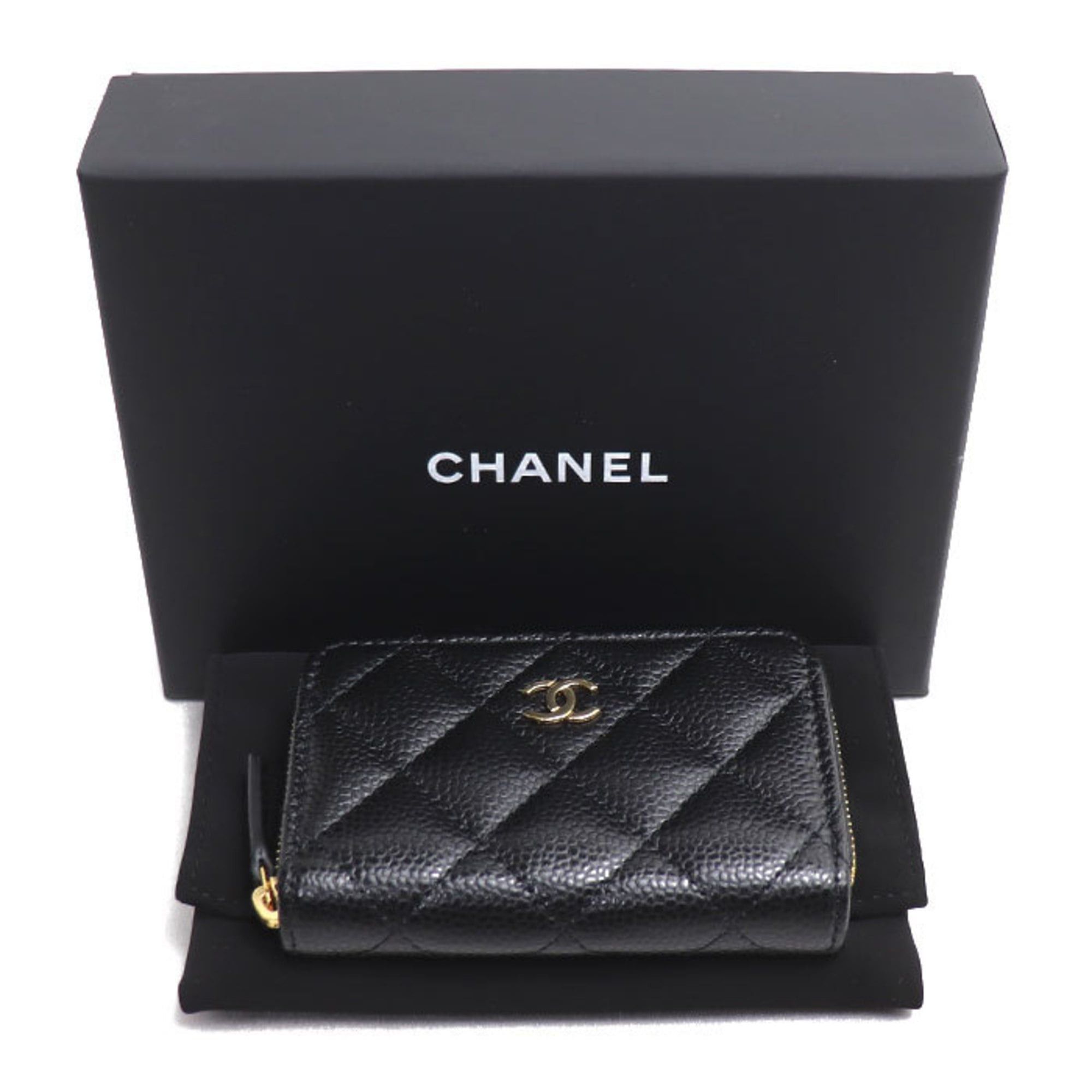 Chanel CHANEL Classic Zip Coin Purse, Black, Caviar, AP0216, Women's Size ONE SIZE - 5 Thumbnail
