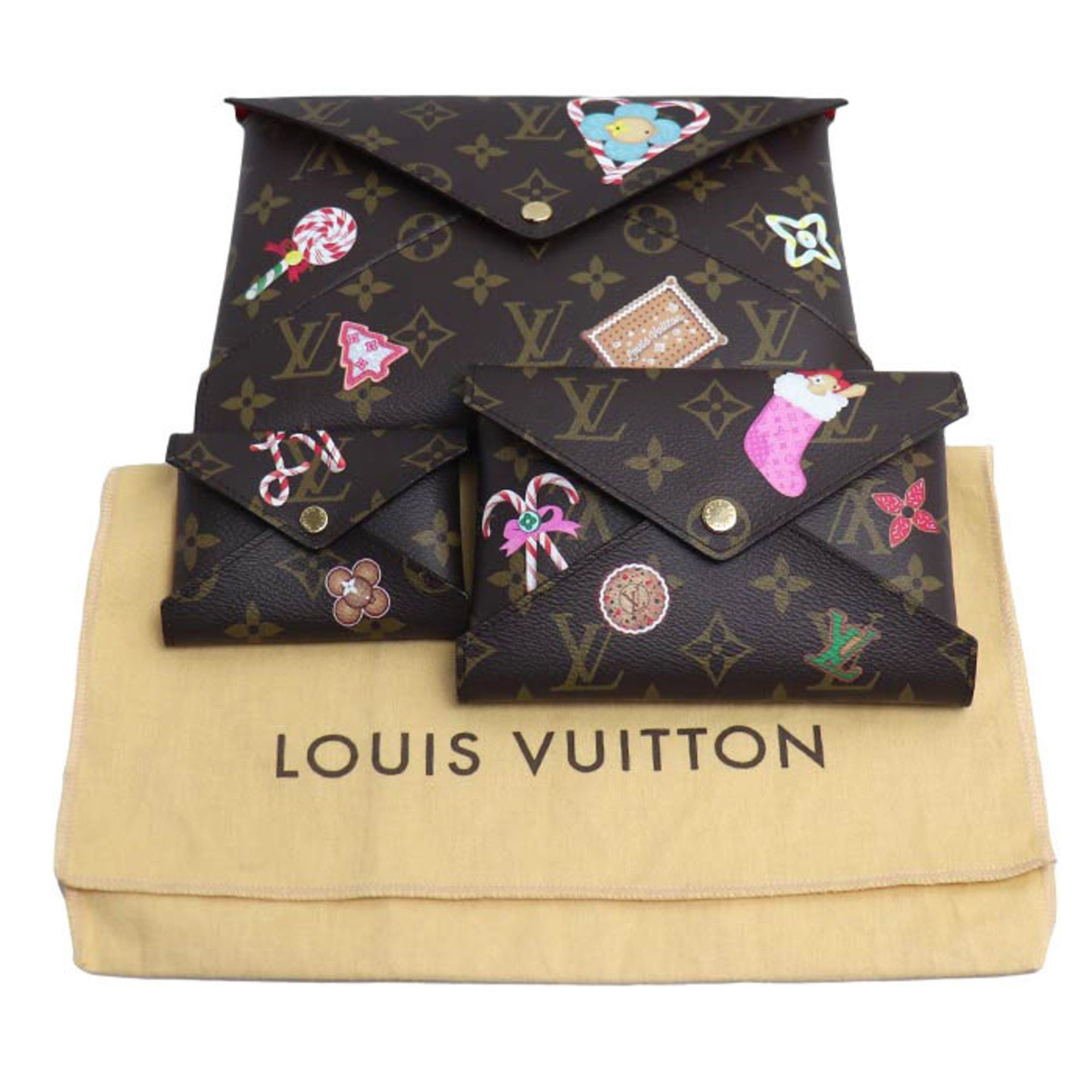 Louis Vuitton LOUIS VUITTON Kirigami Monogram Brown Pochette M12203 Christmas Limited Edition Vivienne Women's Size ONE SIZE - 8 Thumbnail