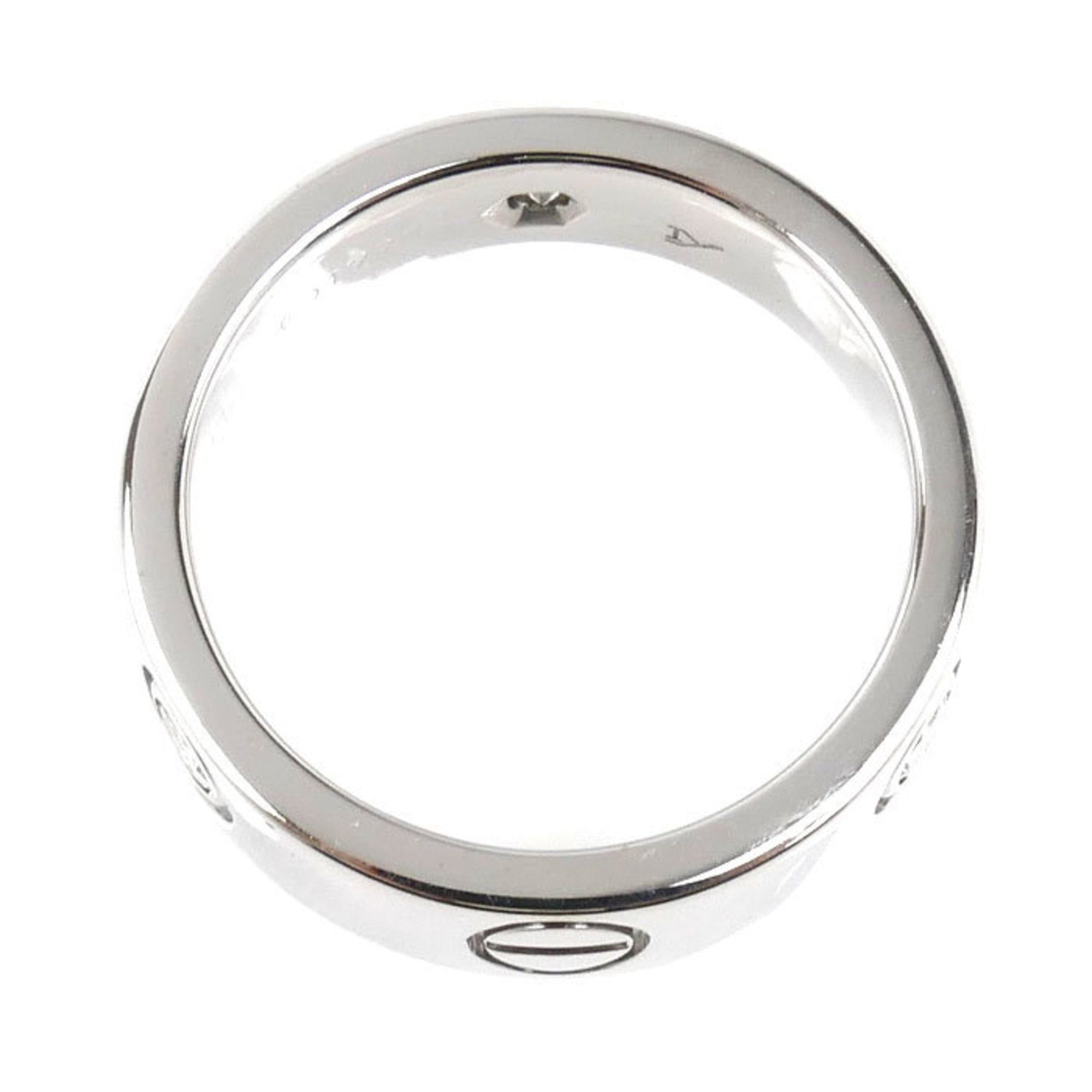 Cartier CARTIER 18KWG White Gold Love Ring with Half Diamonds, 1.51 oz (7.9g), Women's Size ONE SIZE - 4 Thumbnail