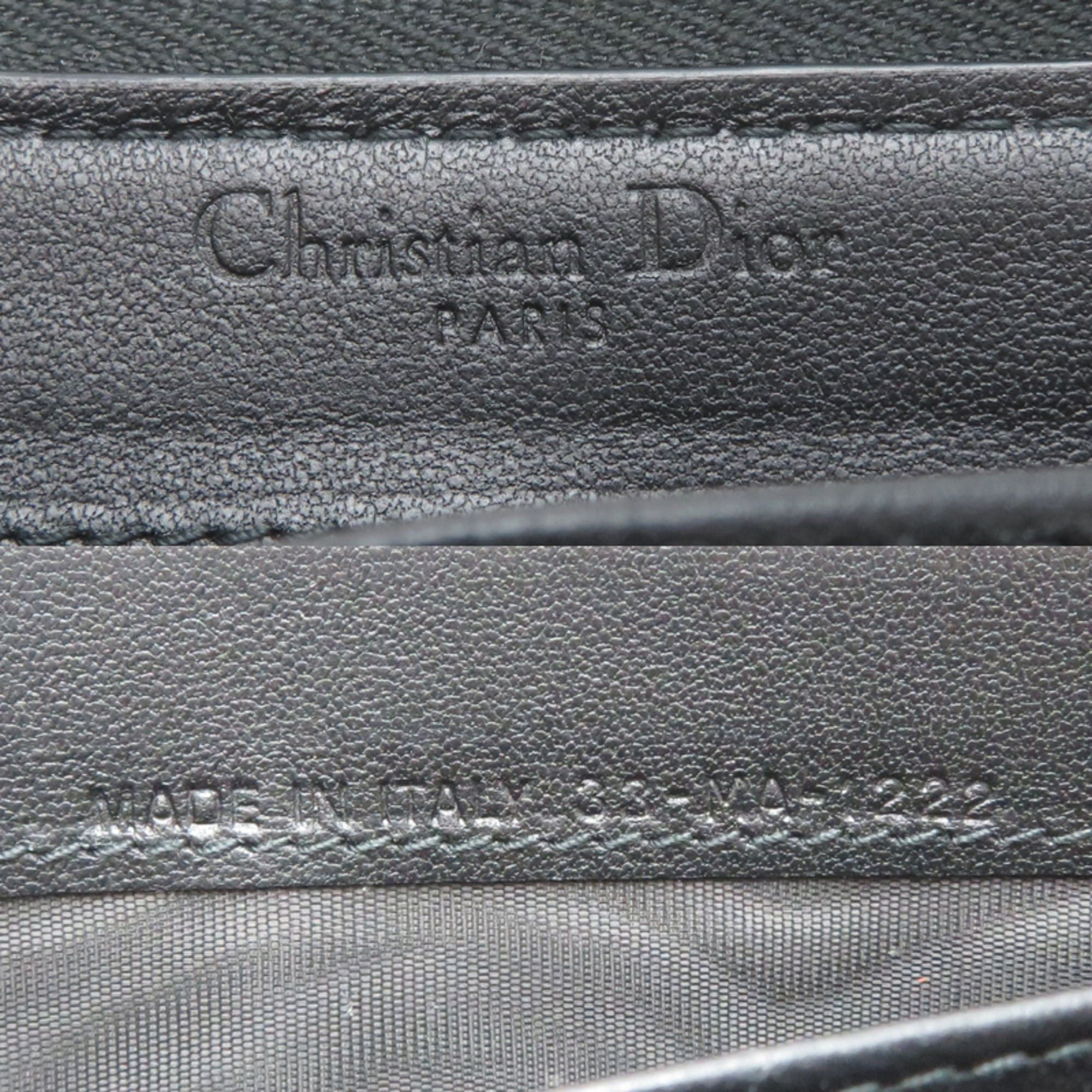 Dior Christian Dior Lady Women's Long Wallet with Zip-Around Design, S0007ONMJ, Lambskin, Black Size ONE SIZE - 7 Thumbnail