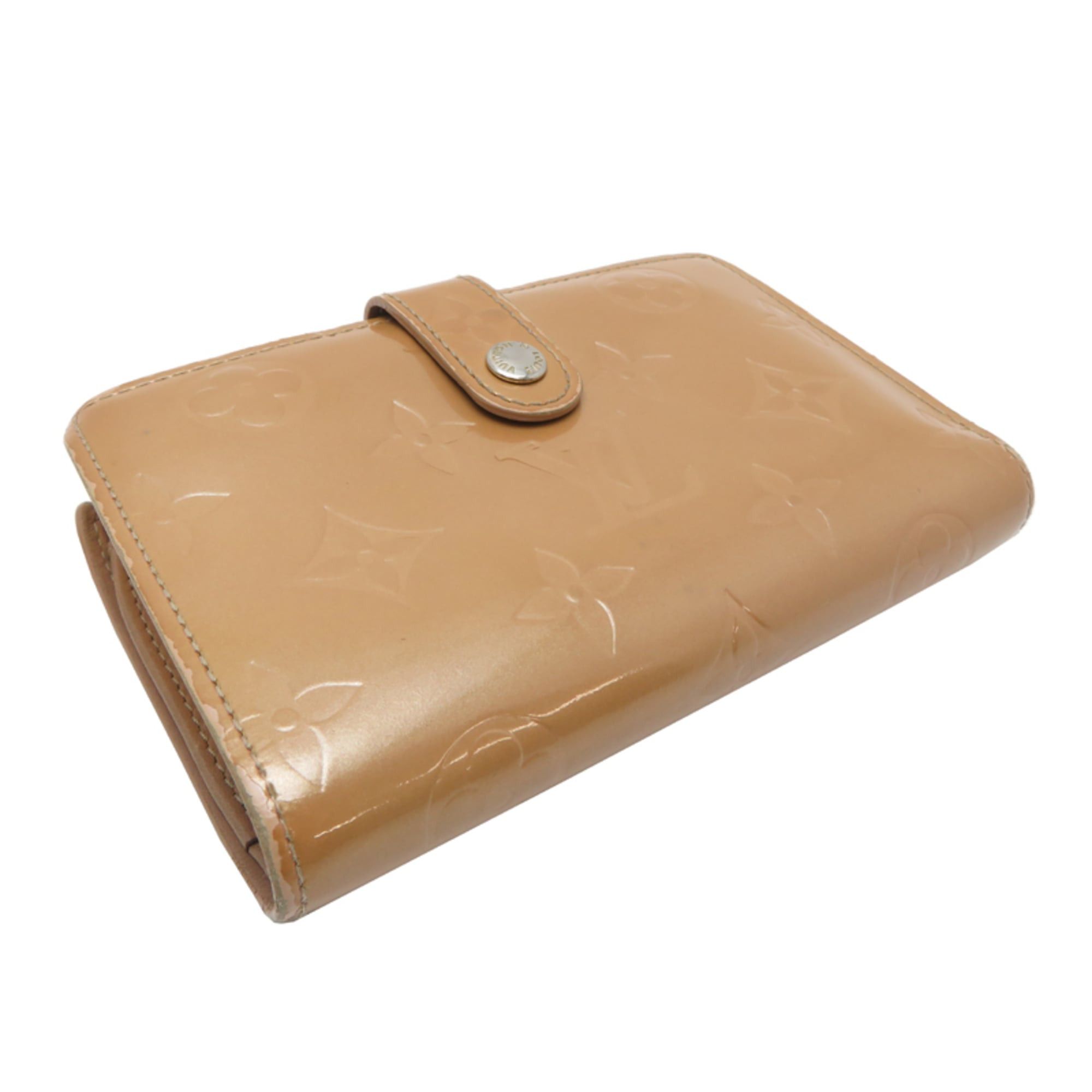 Louis Vuitton Louis Vuitton Portefeuille Viennois Women's Bifold Wallet M91361 Vernis Beige Size ONE SIZE - 3 Thumbnail