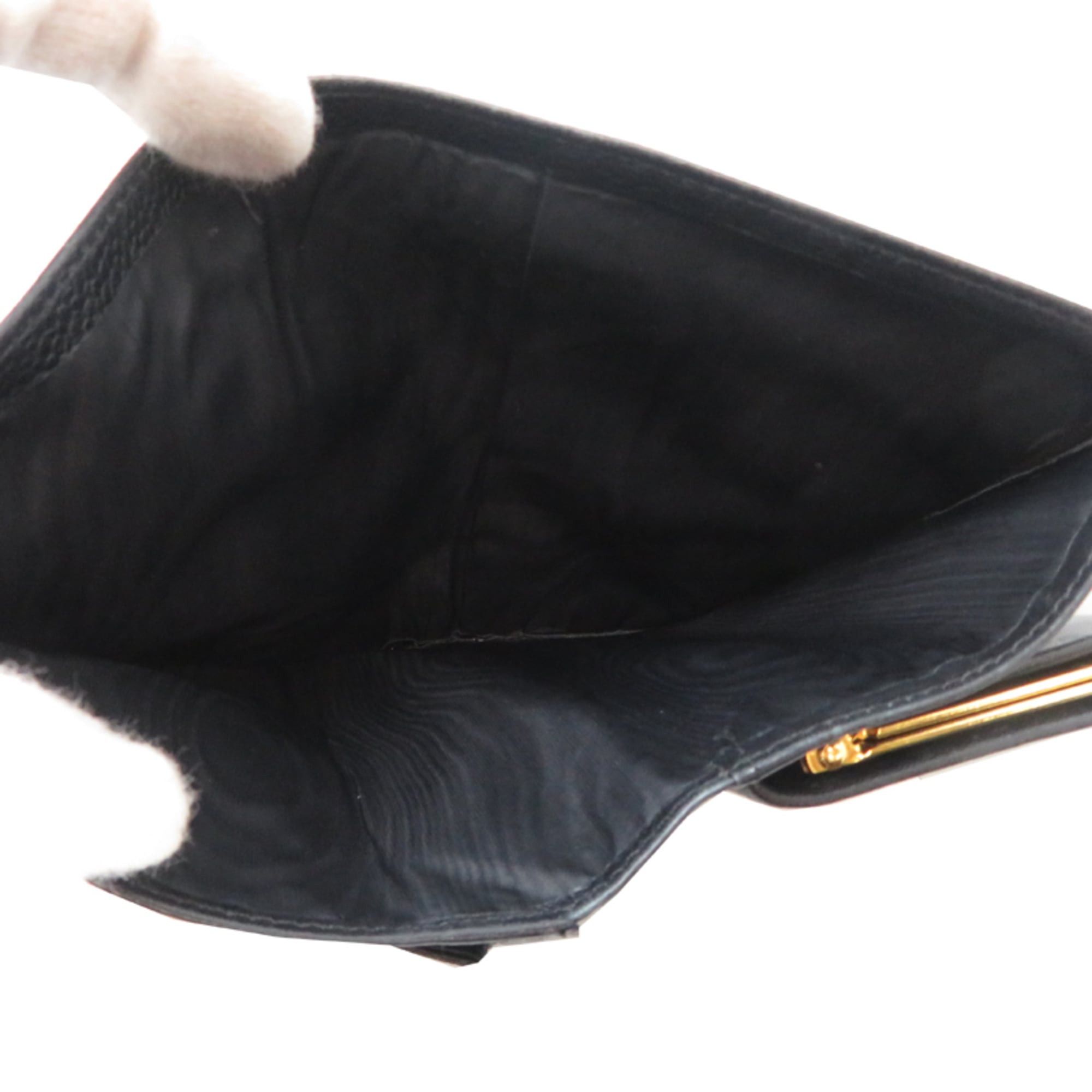 Chanel Chanel Coco Mark Clasp Purse Women's Long Wallet A33911 Caviar Leather Black Size ONE SIZE - 6 Thumbnail