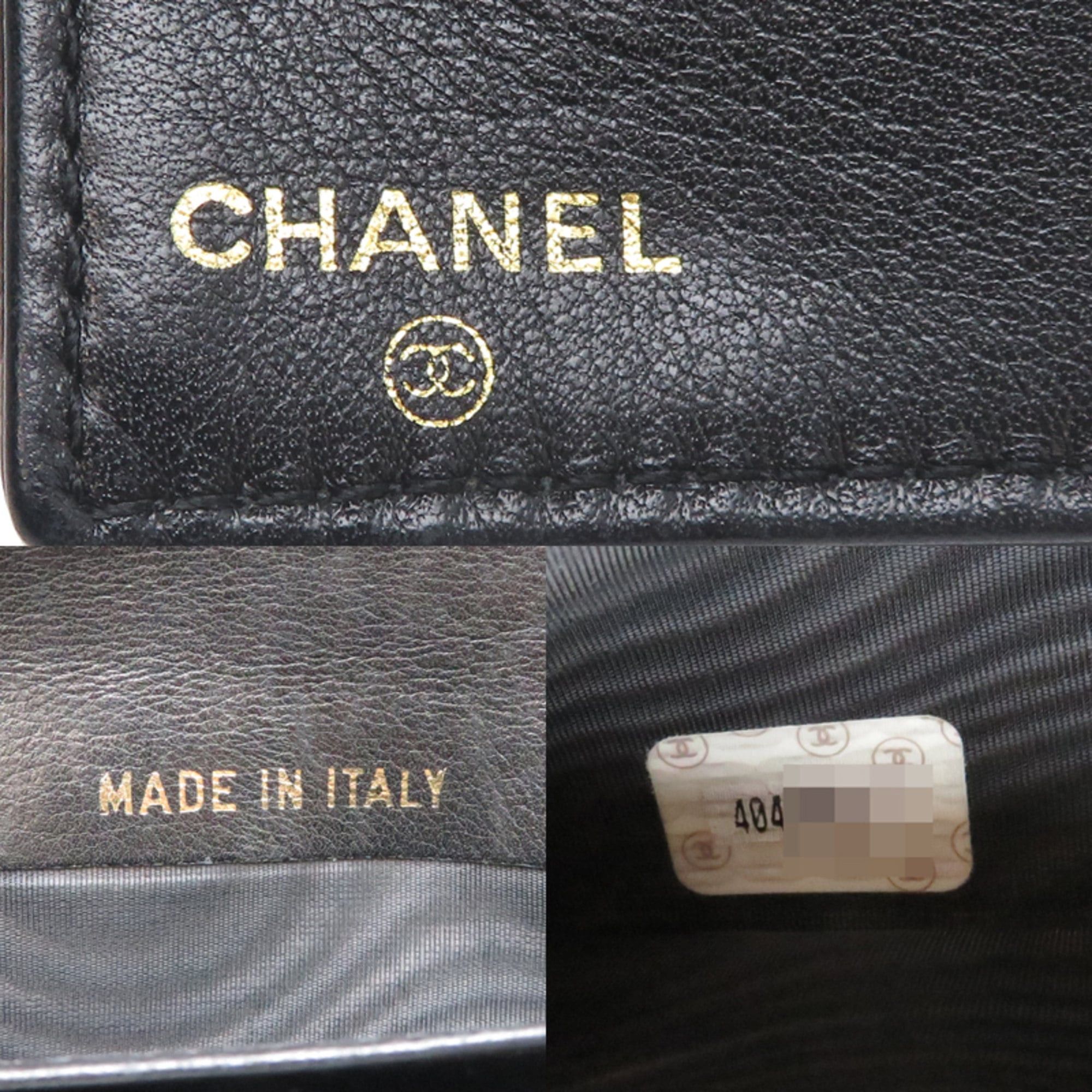 Chanel Chanel Coco Mark Clasp Purse Women's Long Wallet A33911 Caviar Leather Black Size ONE SIZE - 8 Thumbnail
