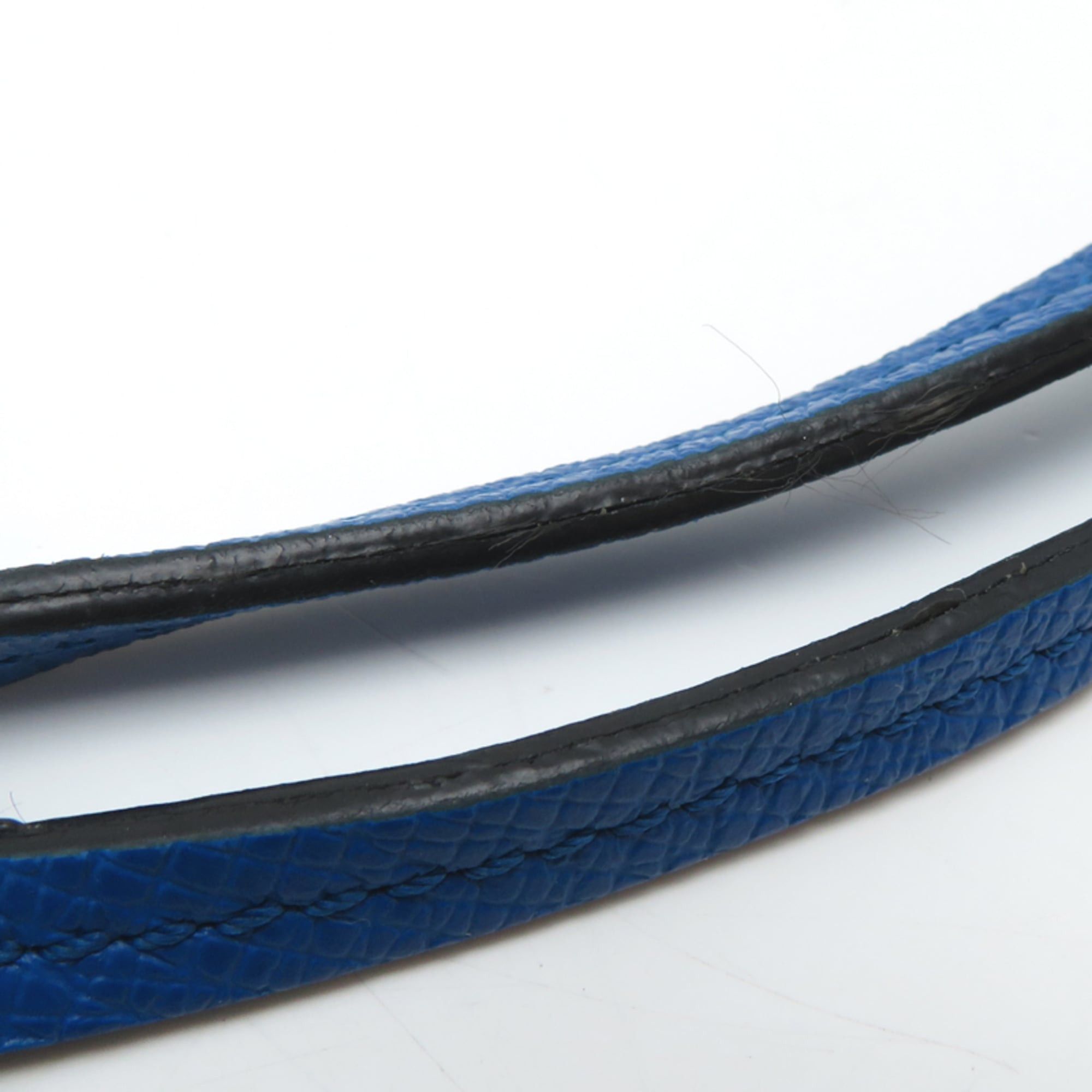 Louis Vuitton Louis Vuitton Porte Carte On Strap Women's/Men's M83154 Taiga Rama Blue Size ONE SIZE - 6 Thumbnail
