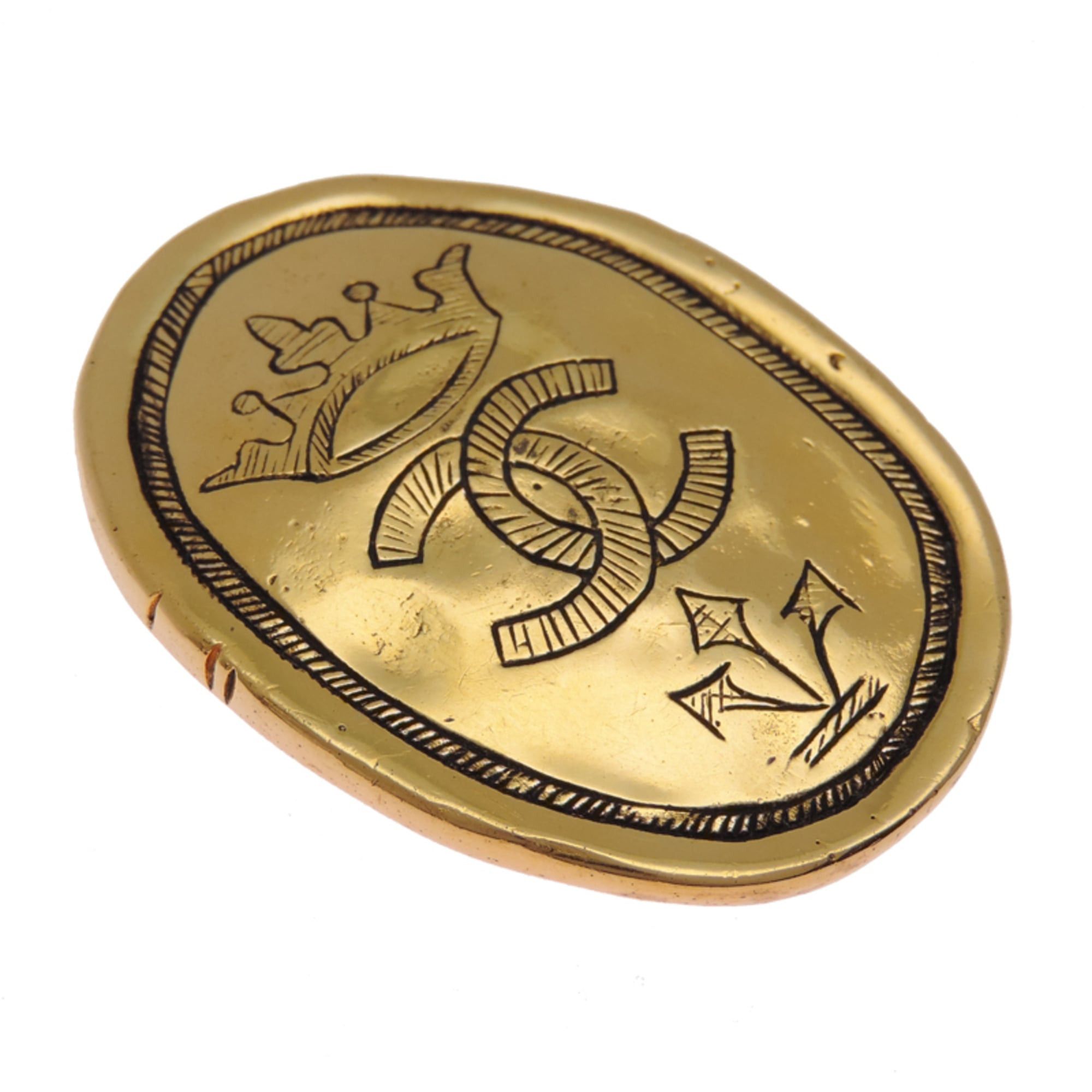 Chanel Chanel Vintage Oval Brooch for Men and Women, GP Size ONE SIZE - 3 Thumbnail