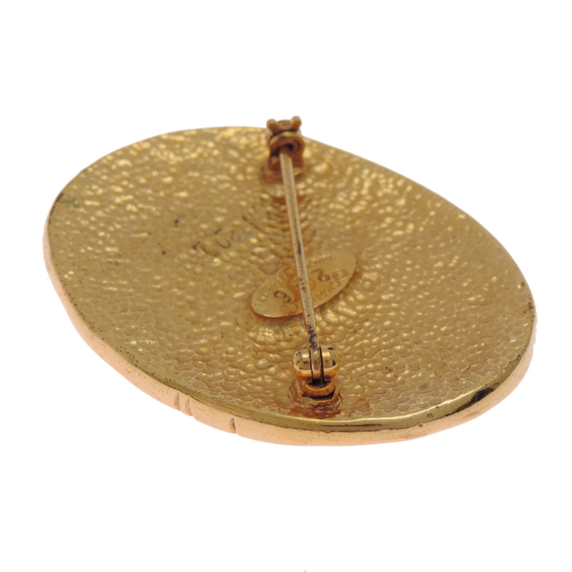 Chanel Chanel Vintage Oval Brooch for Men and Women, GP Size ONE SIZE - 4 Thumbnail