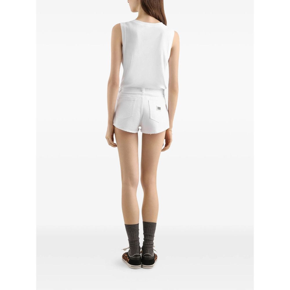 Dolce & Gabbana Dolce & Gabbana WHITE Shorts - Mini Shorts Size 27" / US 4 / IT 40 - 2 Thumbnail