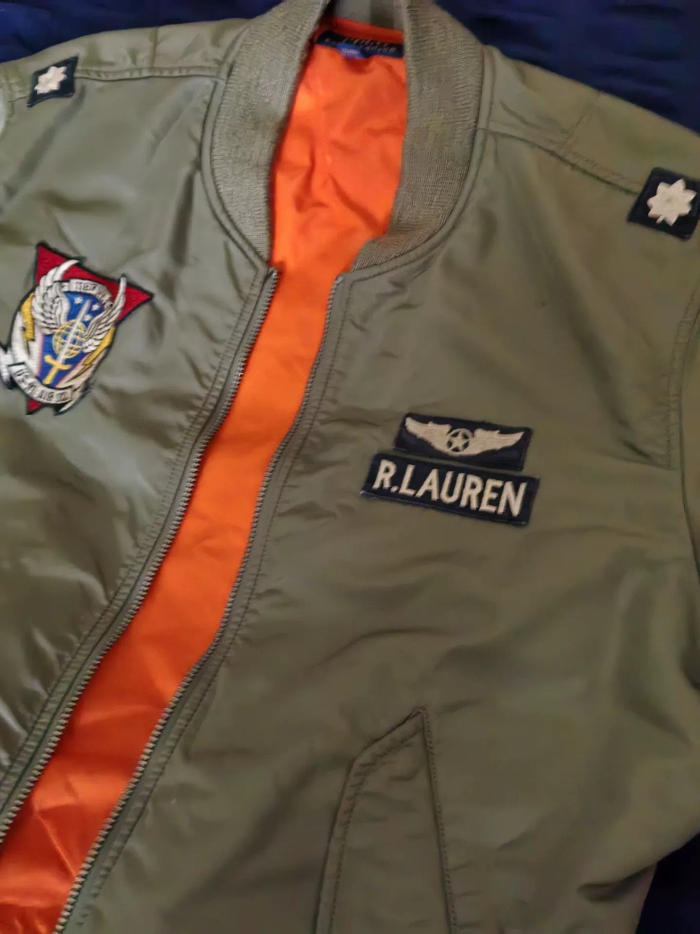 Polo Ralph Lauren Ralph Lauren Men's Flight Jacket Cotton Size US L / EU 52-54 / 3 - 3 Thumbnail
