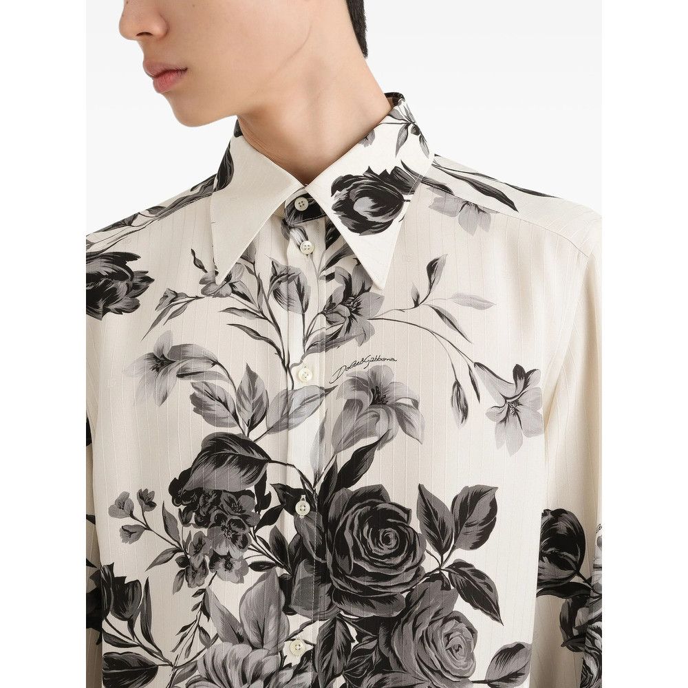Dolce & Gabbana Dolce & Gabbana WHITE Shirts Size US L / EU 52-54 / 3 - 3 Thumbnail