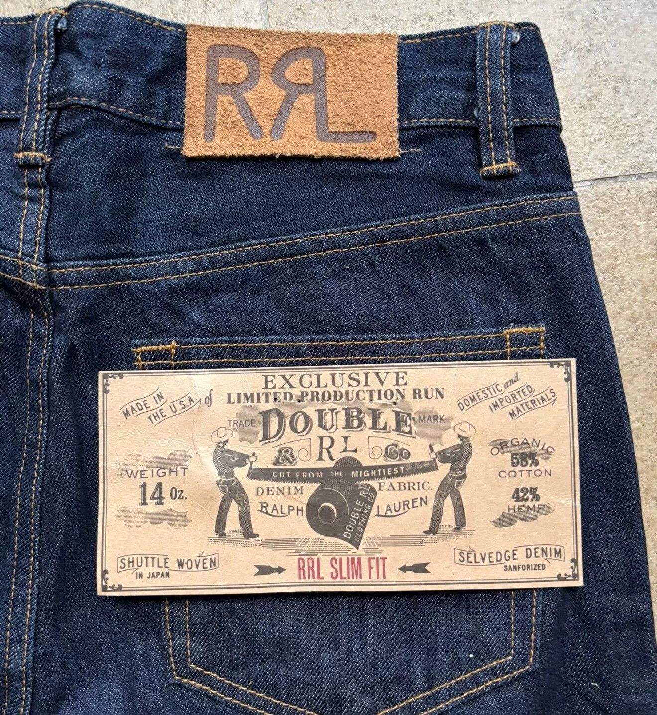 RRL Ralph Lauren RRL Ralph Lauren USA Raw Denim Jeans Size US 32 / EU 48 - 5 Thumbnail