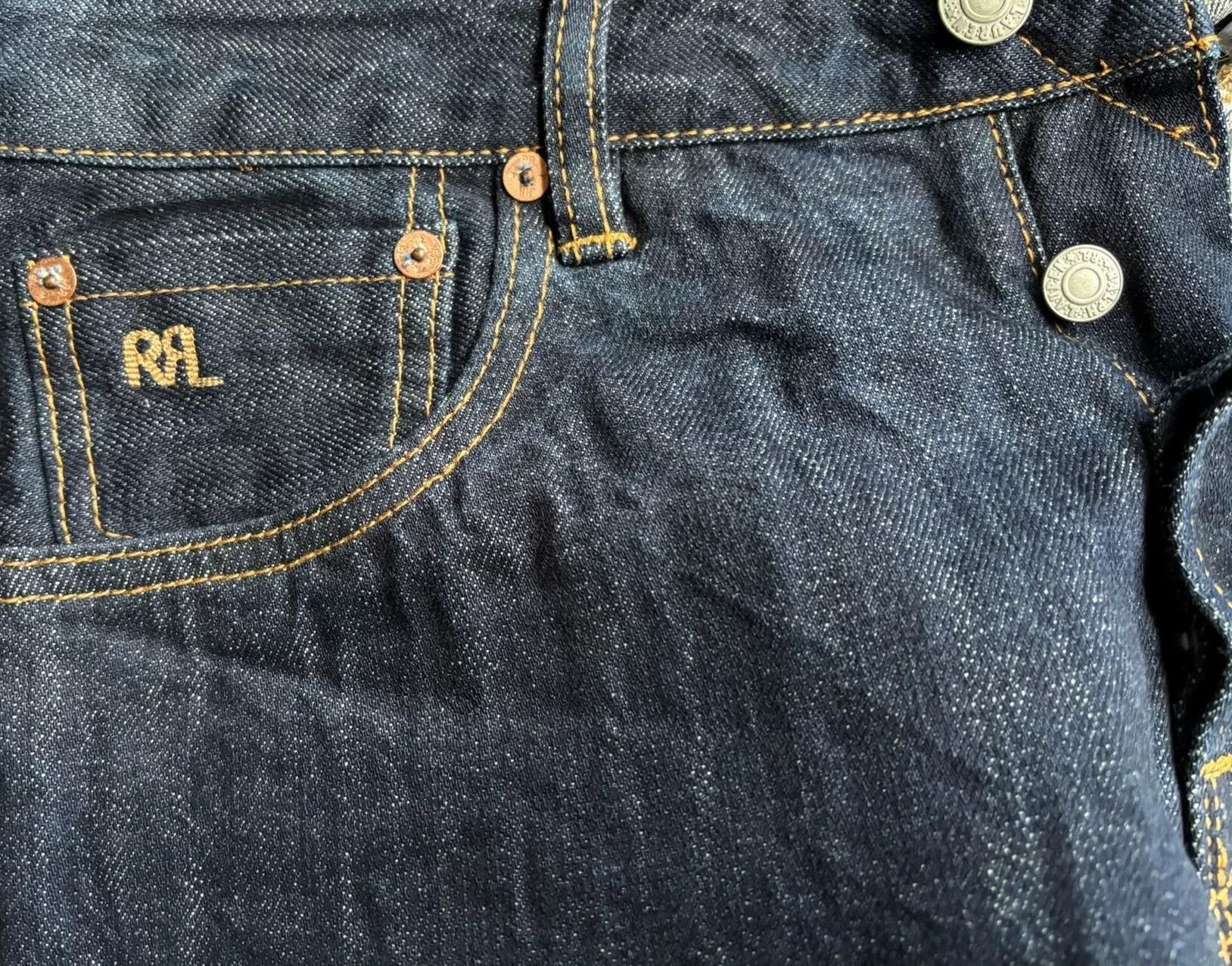 RRL Ralph Lauren RRL Ralph Lauren USA Raw Denim Jeans Size US 32 / EU 48 - 3 Thumbnail