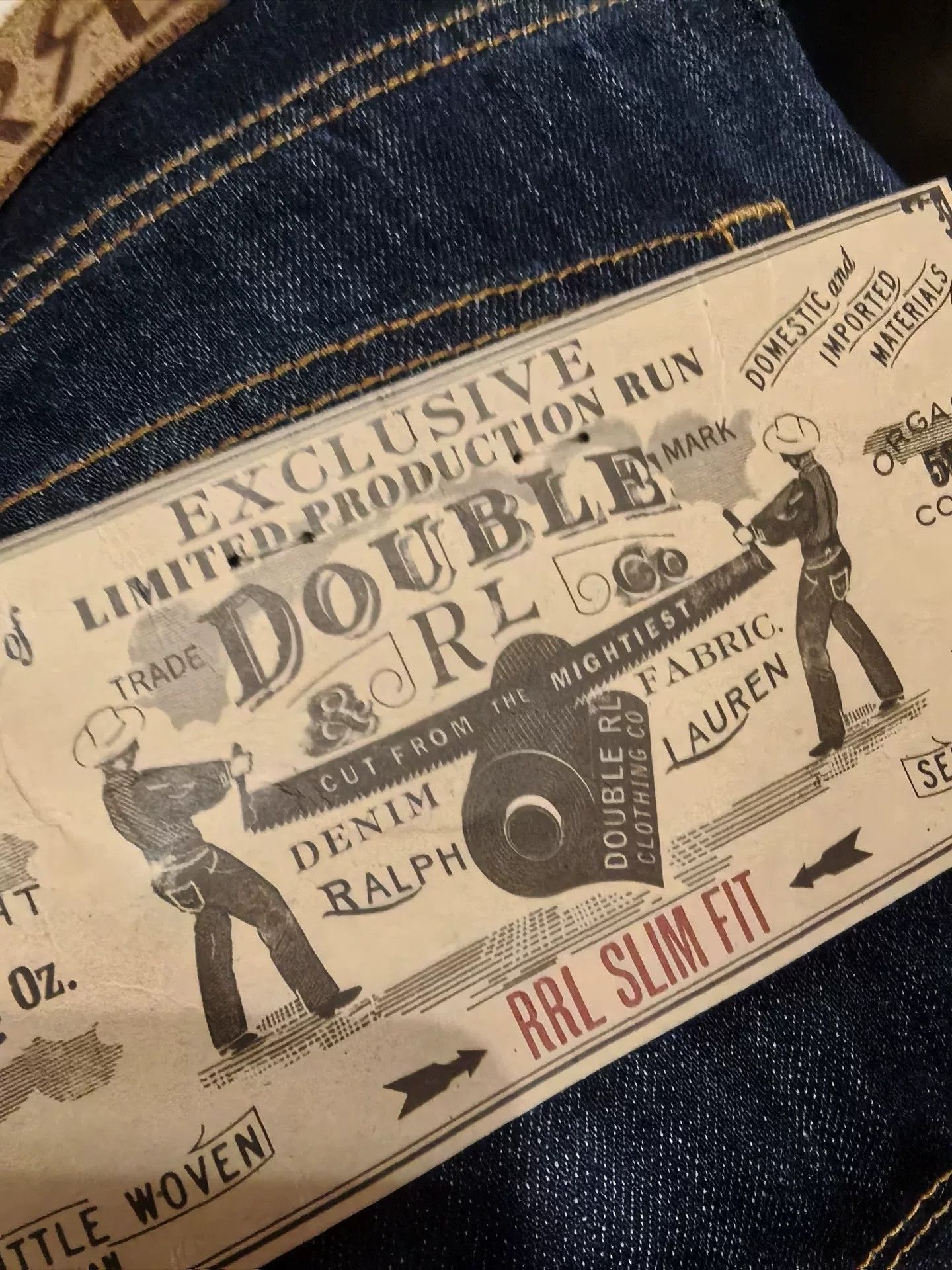 RRL Ralph Lauren RRL Ralph Lauren USA Raw Denim Jeans Size US 32 / EU 48 - 6 Thumbnail
