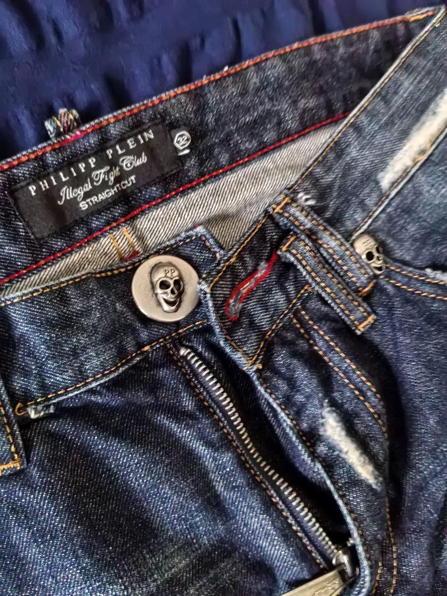 Philipp Plein Philipp Plein Men's Cotton Distressed Jeans Size US 32 / EU 48 - 3 Thumbnail
