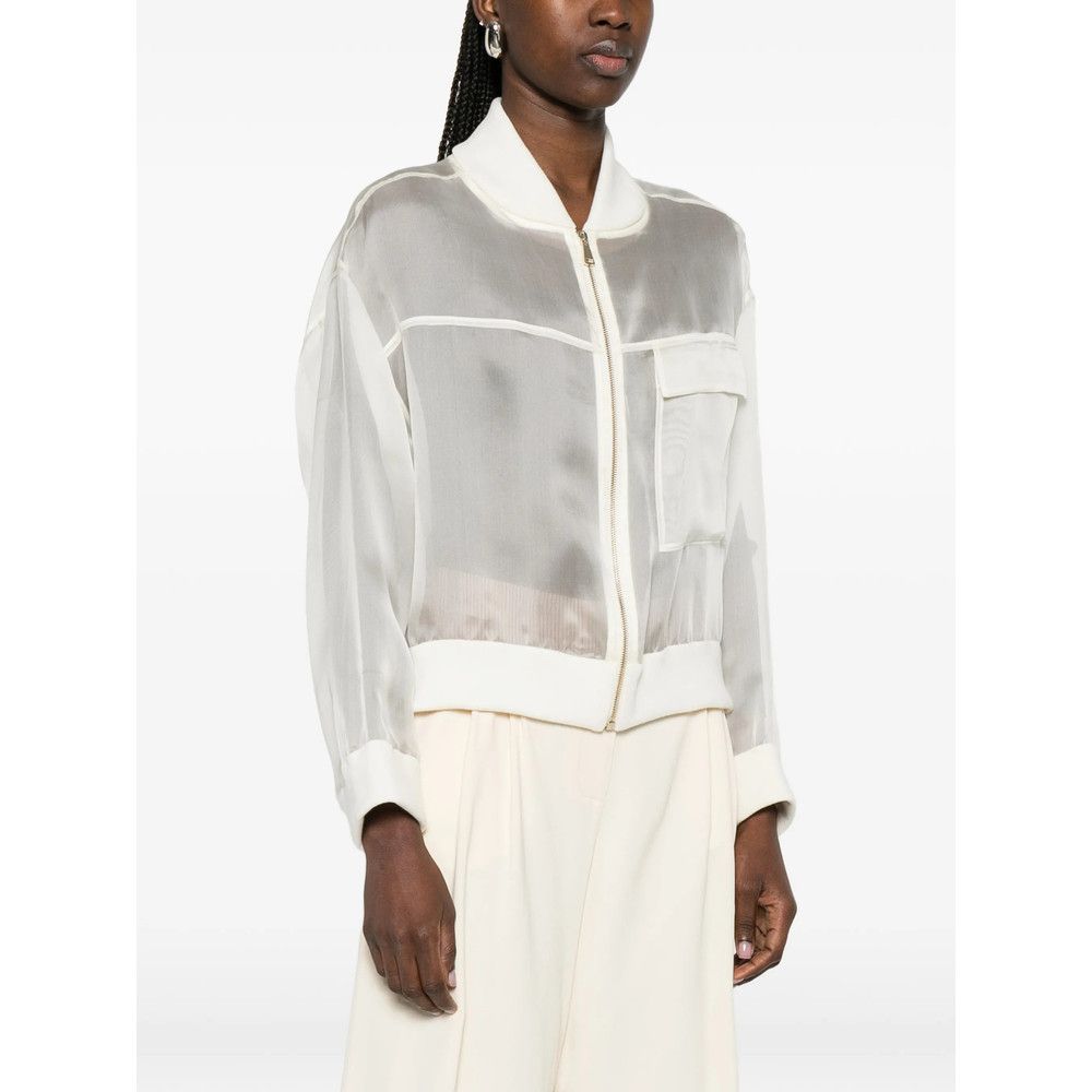 Fabiana Filippi Fabiana Filippi NEUTRALS Jackets - Bomber Jackets Size M / US 6-8 / IT 42-44 - 2 Thumbnail