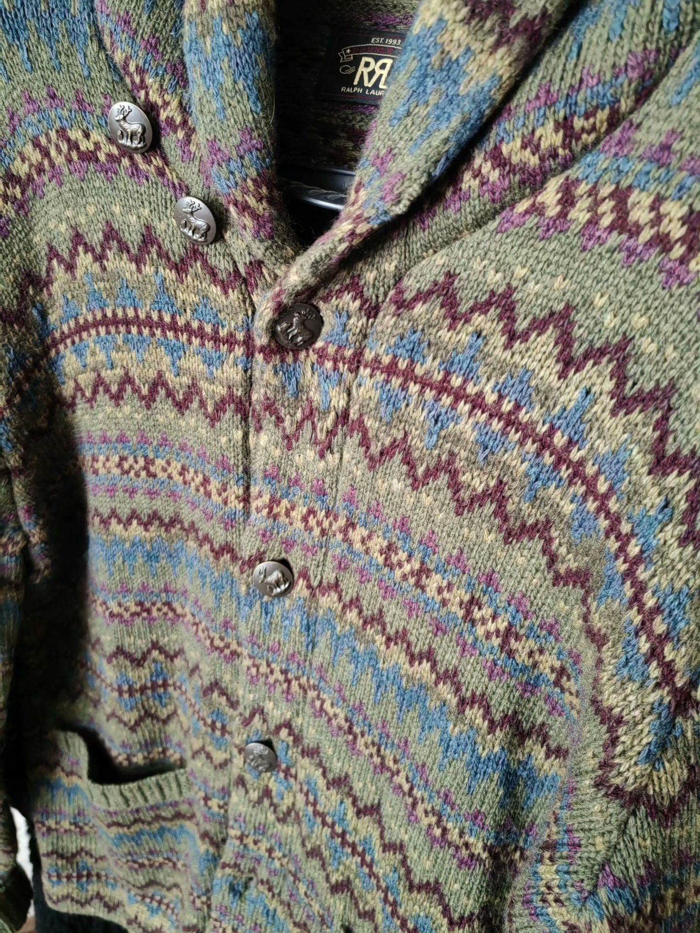 RRL Ralph Lauren RRL 50th Anniversary Fair Isle Cardigan Size US M / EU 48-50 / 2 - 3 Thumbnail