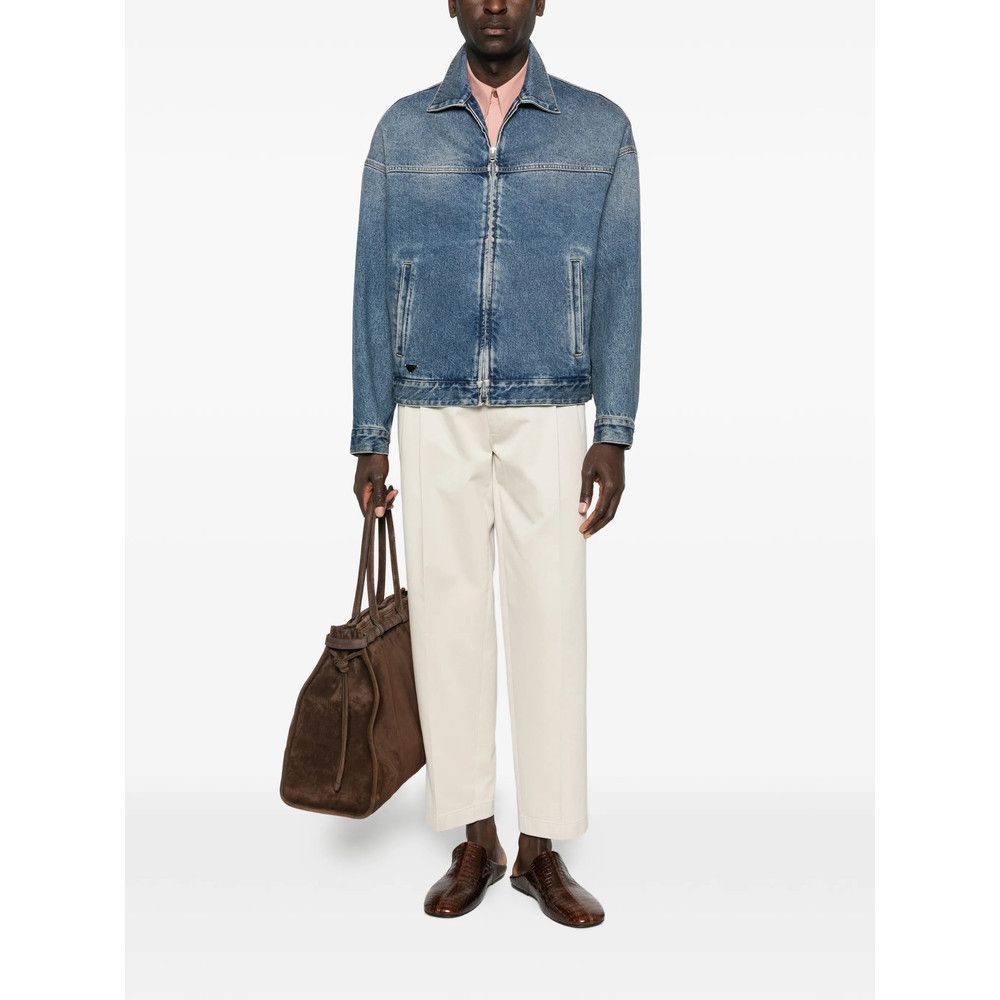 Prada Prada BLUE Jackets - Denim Jackets Size US L / EU 52-54 / 3 - 4 Thumbnail