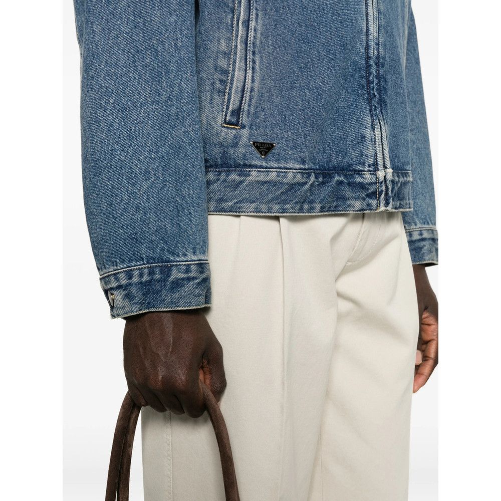 Prada Prada BLUE Jackets - Denim Jackets Size US L / EU 52-54 / 3 - 3 Thumbnail