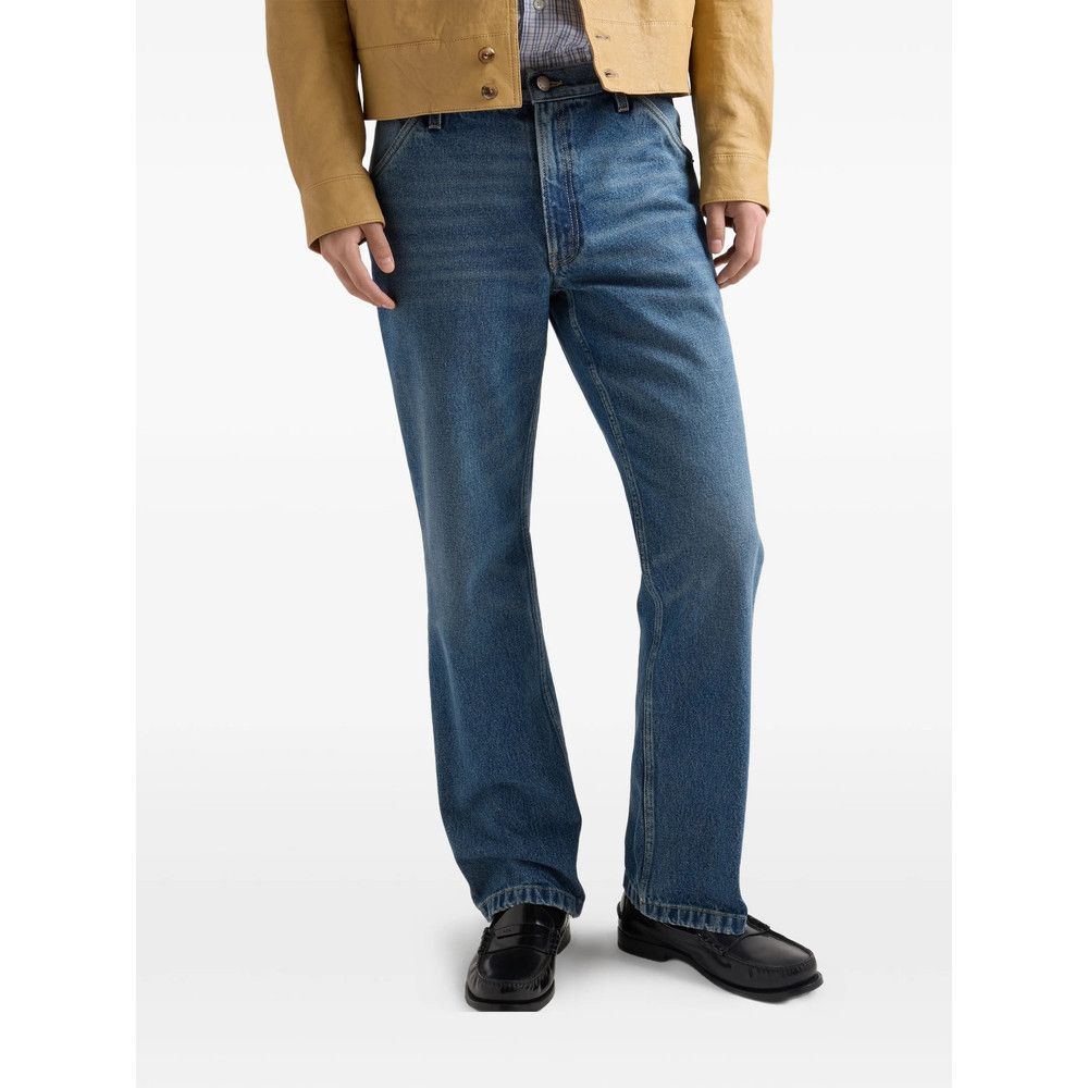 Prada Prada BLUE Denim - Regular & Straight-Leg Jeans Size US 32 / EU 48 - 3 Thumbnail