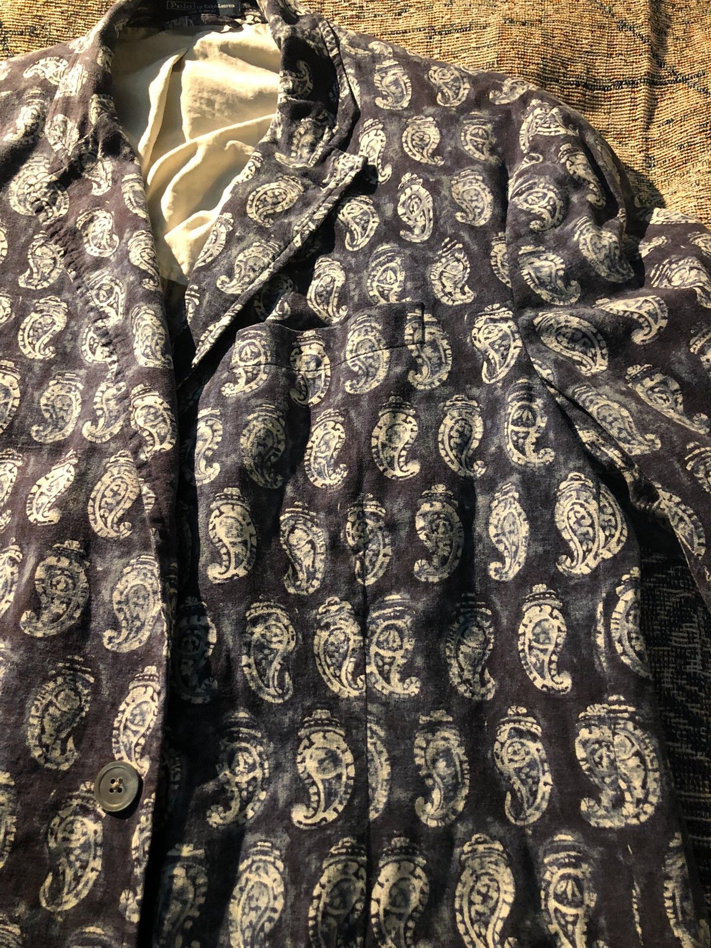 Polo Ralph Lauren Polo Ralph Lauren Vintage Indigo Paisley Suit Size US XXL / EU 58 / 5 - 2 Thumbnail