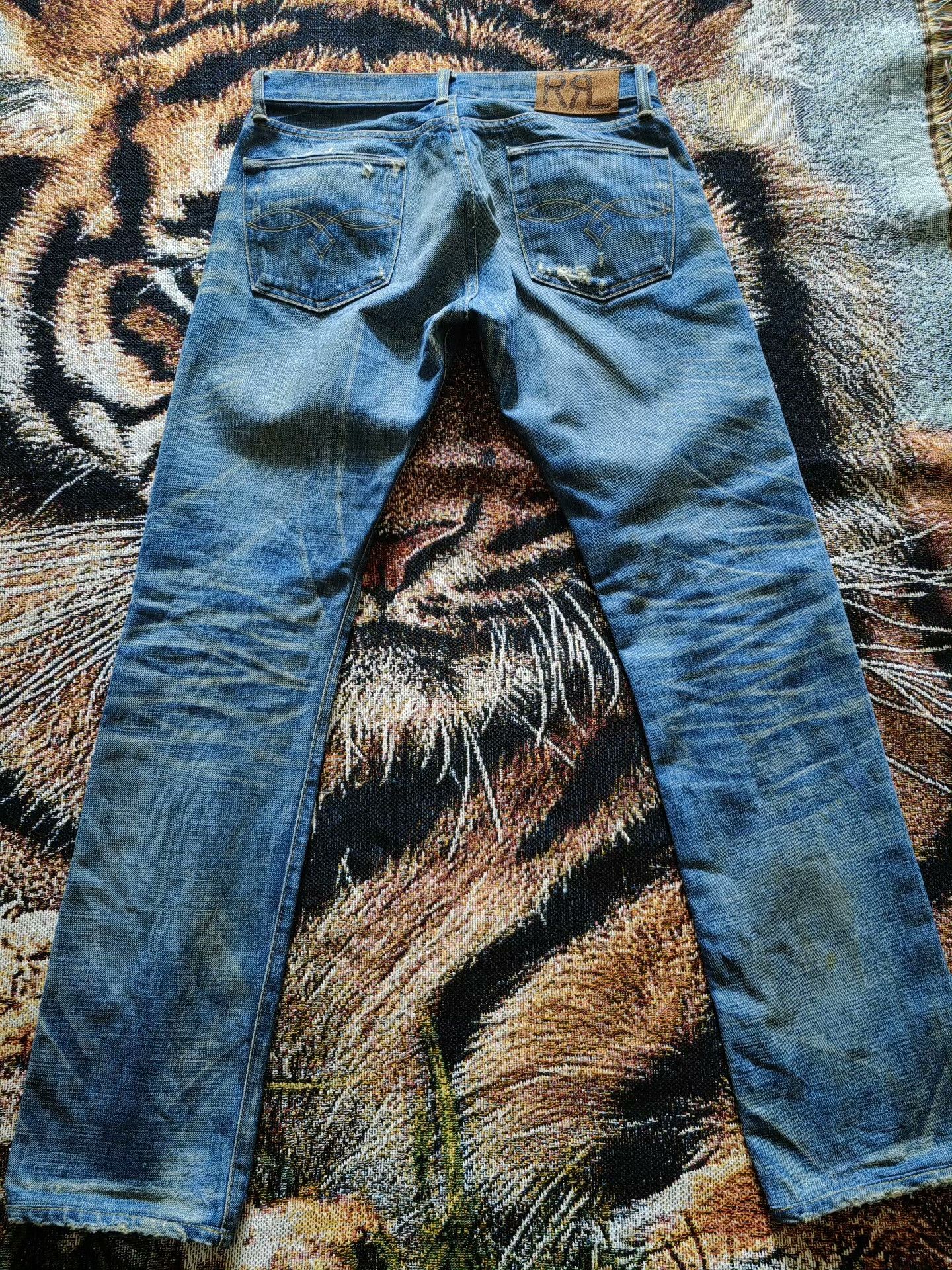 RRL Ralph Lauren RRL Nevada Washed Destroyed Jeans Size US 30 / EU 46 - 4 Thumbnail