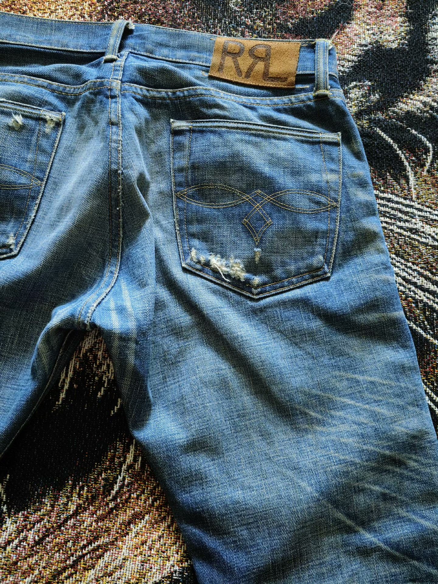 RRL Ralph Lauren RRL Nevada Washed Destroyed Jeans Size US 30 / EU 46 - 5 Thumbnail